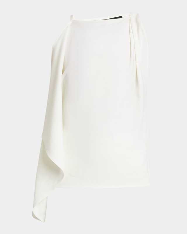 Alyssa Twisted Drape Matte Viscose Crepe Top
